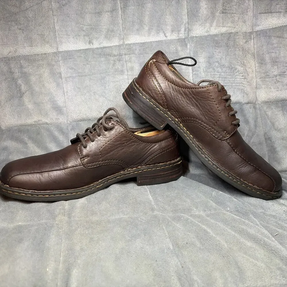Men's Born Nathaniel Casual Lace Up Oxfords Shoes Size 12 US/46 EU Brown Leather